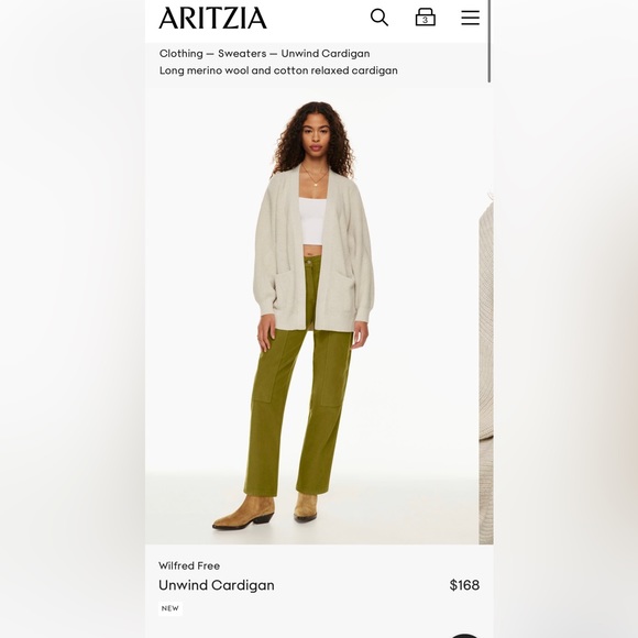 Wilfred Free ‘unwind’ cardigan, size small, maroon - Picture 5 of 6